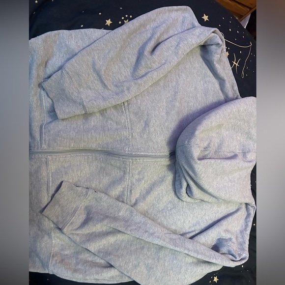 Oversized grey zip up hoodie - Picture 2 of 2